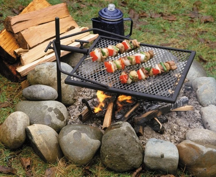 Adjust-A-Grill The Ultimate Outdoor Campfire Grill Steel Construction 16" x 16"