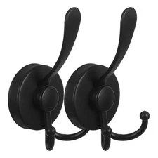 2 Pcs Stainless Steel Suction Cup Hooks For Bathroom Kitchen Towel Hanging