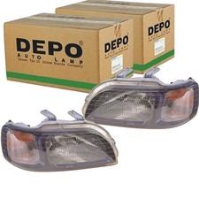 2x DEPO H4 SCHEINWERFER SATZ passend für HONDA CIVIC LINKS+RECHTS