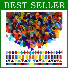 1600 Transparent Glass Mosaic Tiles - 4 Shapes Mixed