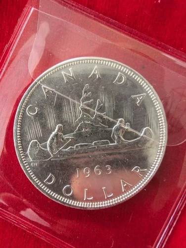 1963 Canada Silver Dollar  .6 Oz  ASW