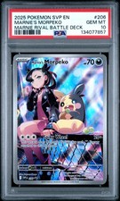 2025 POKEMON SVP EN-SV BLACK STAR PROMO #206 MARNIE'S MORPEKO PSA 10