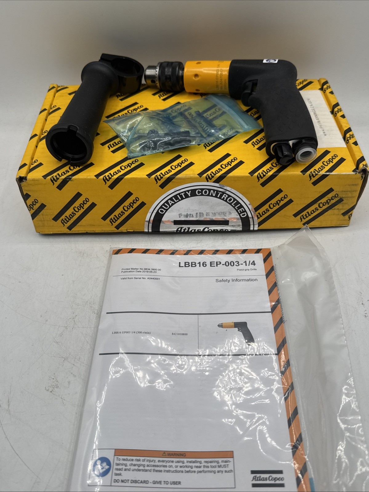 atlas copco LBB26 EXP-003-U Pistol Grip Drill