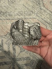 Vintage Indian Motorcycles American Flag Eagle Belt Buckle