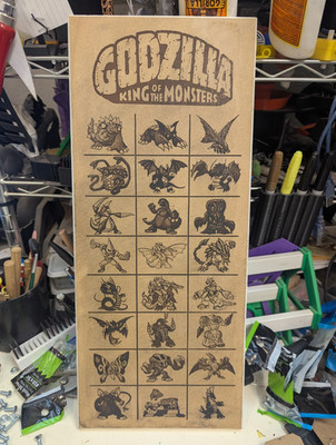 Godzilla King of the Monsters Wooden Hanging Wall Sign/Plaque 2024