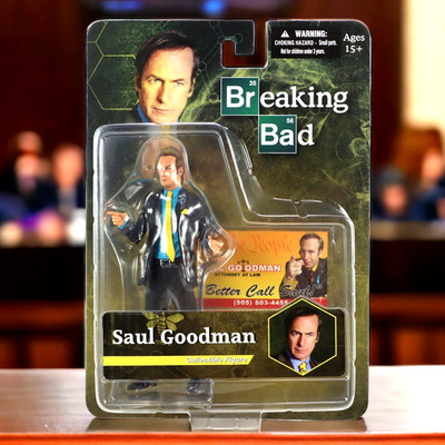 Breaking Bad Saul Goodman Figure W/ Business Card Bob Odenkirk Mezco 2014 Sealed
