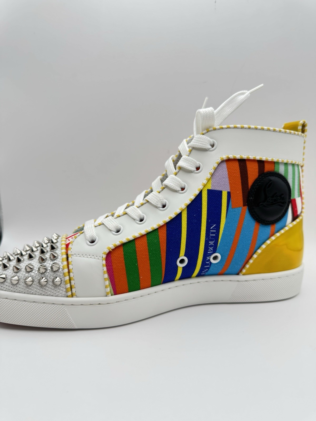 $1,295  CHRISTIAN LOUBOUTIN Lou Spike Orlato High-Top Sneakers (42 EU; 9 US) NEW image 5