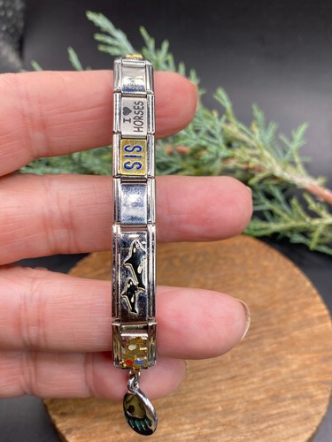 Pair of D'LinQ, stainless steel charm tag bracelets - Picture 6 of 10