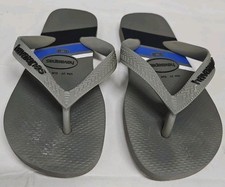 Havaianas Kid's Top Trend Flip Flop Sandal Size 2Y EU 31-32 Gray Black Blue GUC