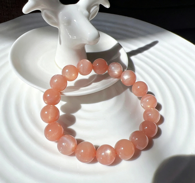 #ad AAA Sunstone 7mm Beads Crystal Reiki Stretch Yoga Bracelet Boost Confidence $14.17