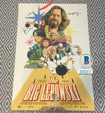 JEFF BRIDGES SIGNED POSTER THE BIG LEBOWSKI POSTER PAUL MANN ART BF79766