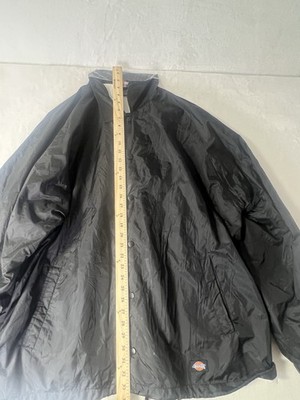 Dickies Snap On Men's Jacket Windbreaker Solid Black RN20697 Size
