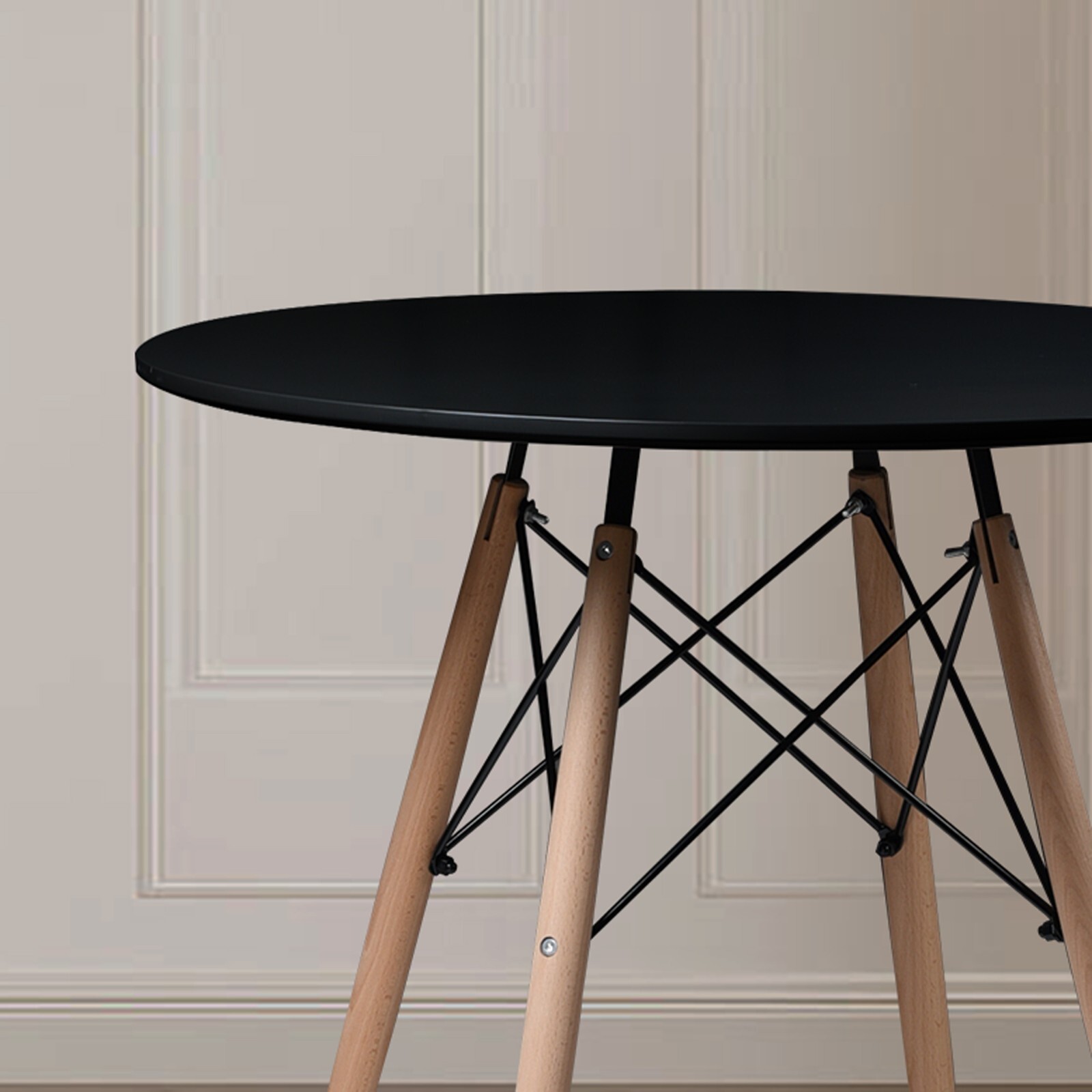 80cm TROMSO Round Indoor Kitchen Office Dining Table Scandi Style