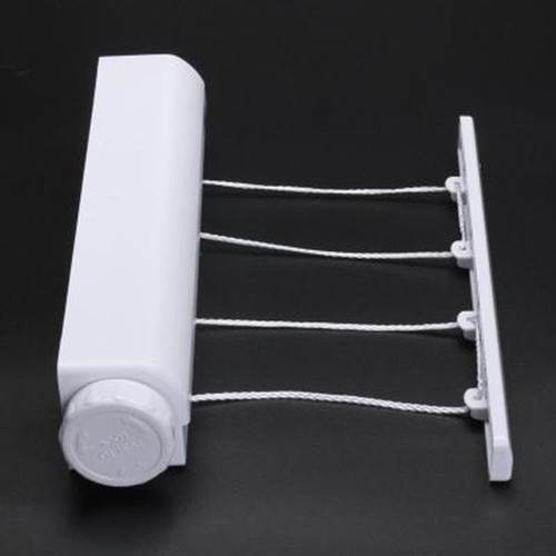 Retracting Clothesline 4/5 Line Slim Retractable Pull Out Clothes line Rack Rope - Bild 4 von 23