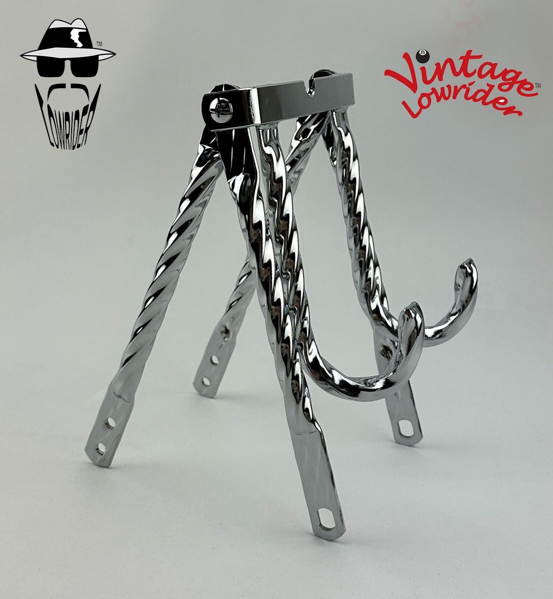 VINTAGE LOWRIDER SINGLE SQUARE TWISTED CHROME CONTINENTAL KIT 12" BICYCLES.