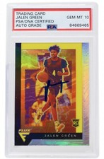 Jalen Green Signed 2021-22 Panini Chronicles Draft Picks Silver Auto RC Rookie