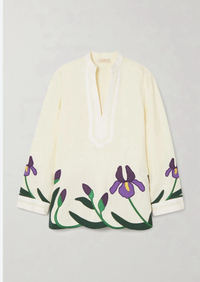 Tory Burch $595 Iris Embroidered Tunic Size 6 💗💗 CHIC - Image 3 of 3