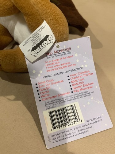 King Moonracer 7" Rudolph Island of Misfit Toys Plush CVS 1998 NWT - Picture 8 of 8