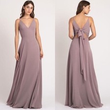 Jenny Yoo Dani Dress In Color Fig Size 14