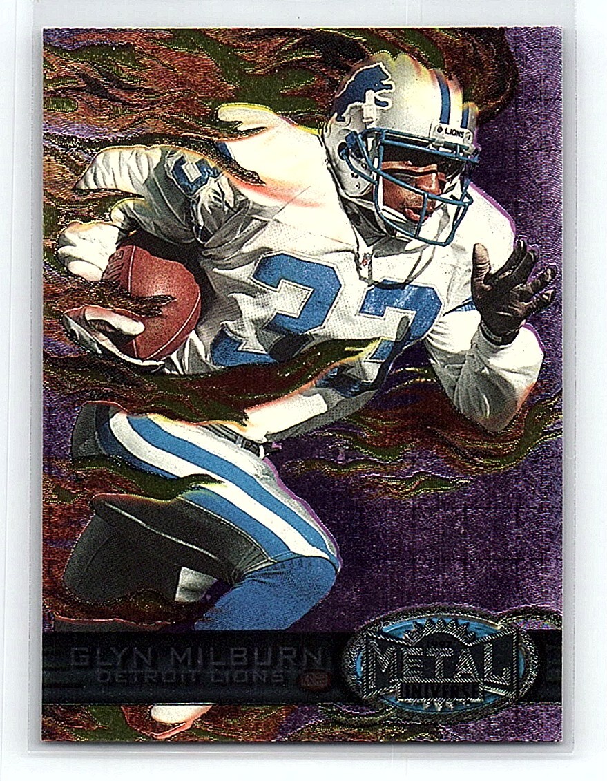 1997 Metal Universe Glyn Milburn Detroit Lions #119