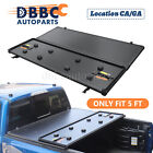 5ft 3Fold Hard Truck Bed Tonneau Cover W/Led For 2005-2023 Nissan Frontier 400Lb