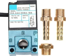 Electronic Boost Controller, 3 Port Control Solenoid Valve DC 12V Blue 