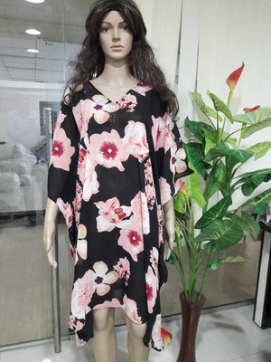 studded georgette caftan