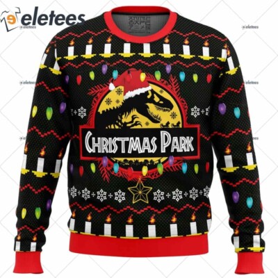 Christmas Park Jurassic Park Ugly Christmas Sweater Sci-Fi