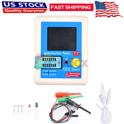 LCR-T7 TFT LCD Transistor Tester Capacitance Meter ESR NPN PNP MOSFET US