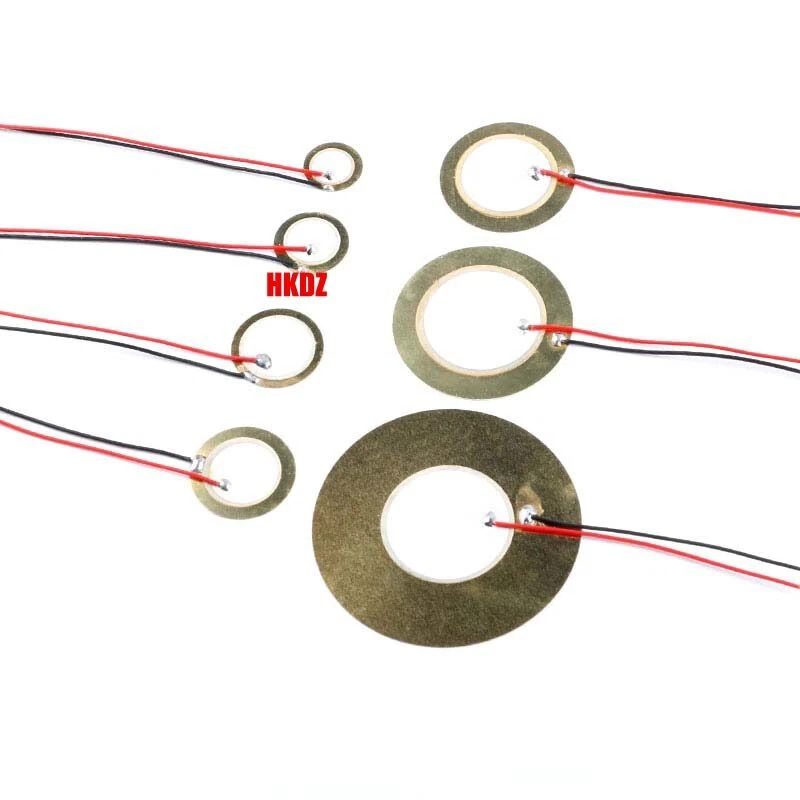 Gold Piezo Electric Speaker Sounder Ceramic Copper Buzzer Accoustic Disk 12~50mm - Image 3 of 4