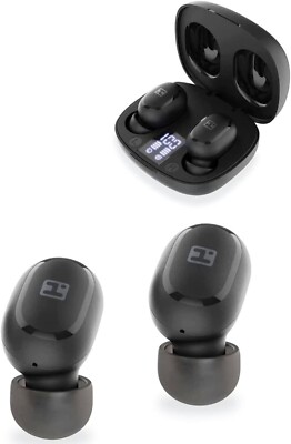 iHome HM-AU-BE-206-BK Model XT-45 True Wireless Earbuds, Black, Up to 20 Hours