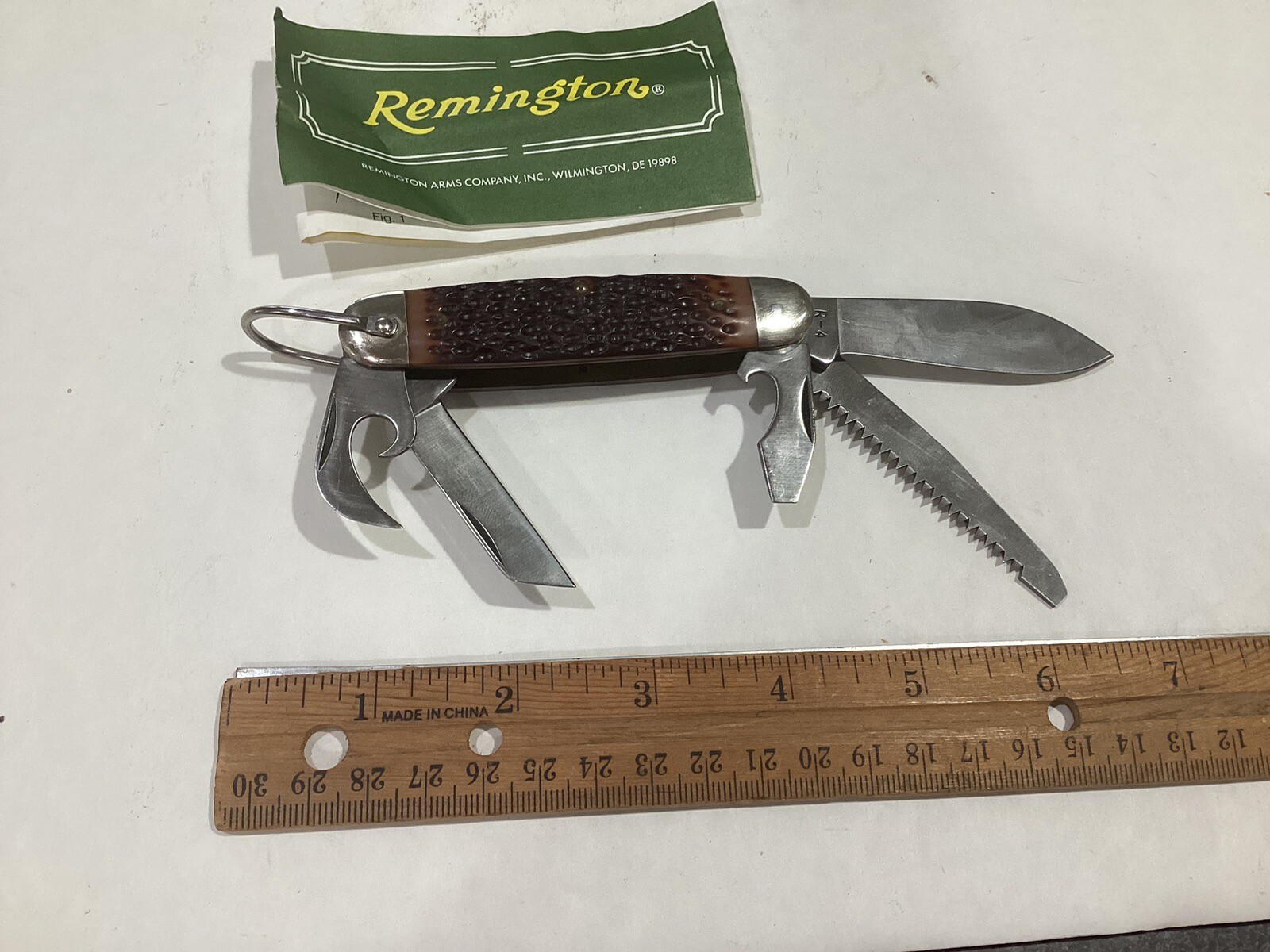 Remington UMC One R4 Utility multi tool pocket knife with box & paper