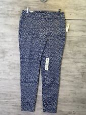 Old Navy Pixie Pants 6 Womens Blue Floral Full Length Mid Rise