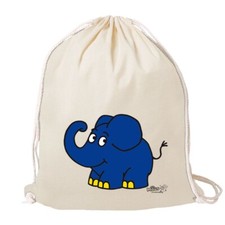 Logoshirt&reg; Sendung mit der Maus Elefant Turnbeutel Stoffbeutel Baumwollrucksack
