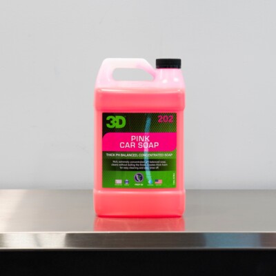3D Pink Car Soap 1 Gallon | PH Neutral Car Wash Shampoo Body Shop Safe