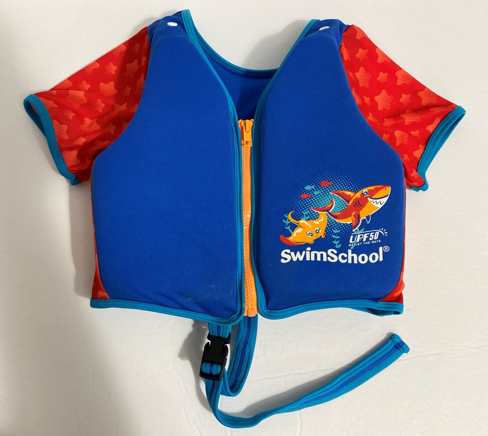 Swim School Swim Trainer Vest (46 Yrs) 50 pounds Blue Red Life Jacket
