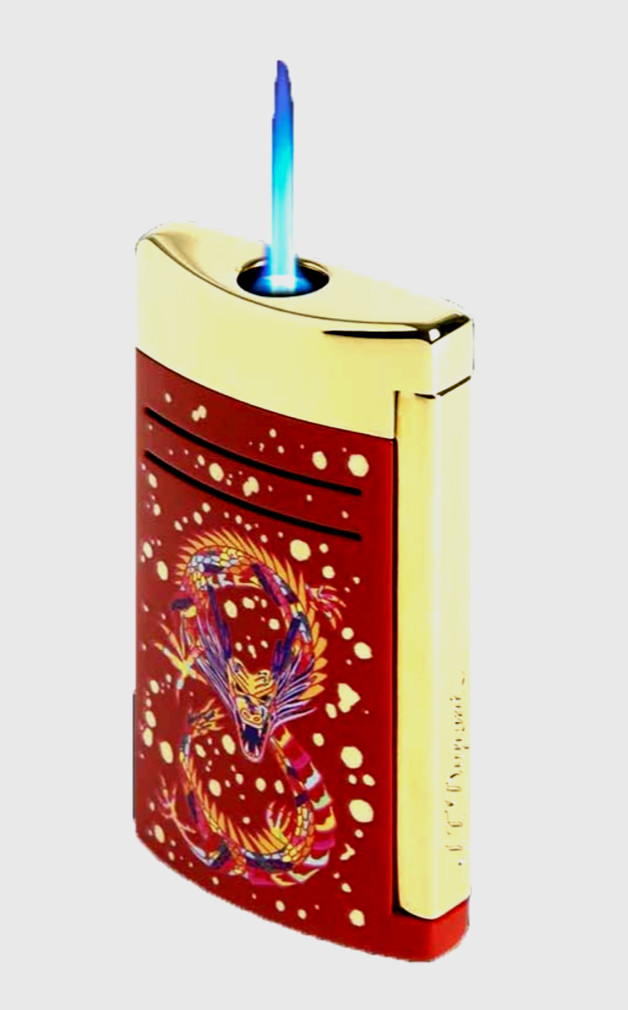 S.T. Dupont MaxiJet Torch Lighter, Burgundy Dragon 20176 (02