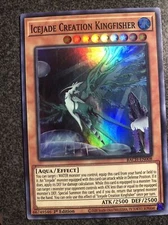 YuGiOh ICEJADE CREATION KINGFISHER | BACH-EN008 Battle of Chaos Super Rare