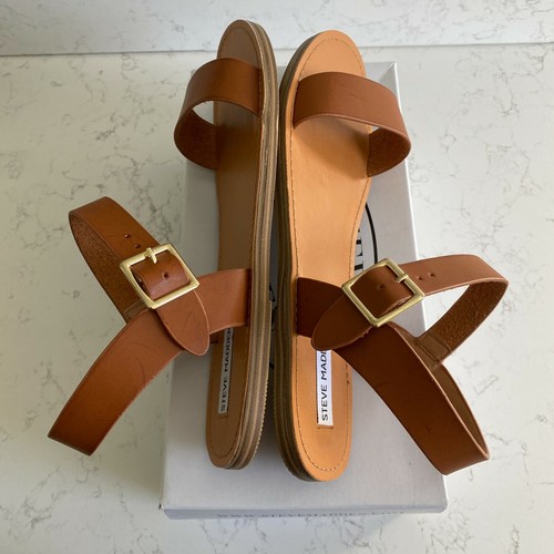 Sandali primaverili Steve Madden Zone marroni con cinturino alla caviglia taglia 11 nuovi - Foto 7 di 12
