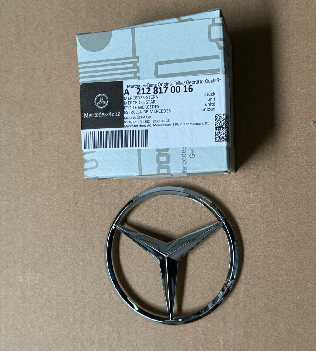 Mercedes-Benz W212 E-Class Genuine Trunk Lid Emblem Star