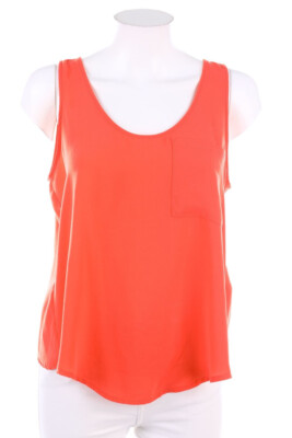 VERO MODA Blouse Top Patch Pockets S peach
