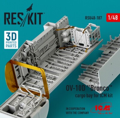 Reskit RSU48-0187 1:48 OV-10D ''Bronco'' cargo bay for ICM kit (3D Printed)