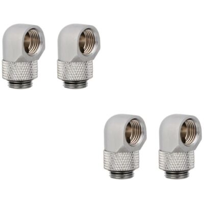 4 pcs Pvc Abgewinkelt T PC Water Cooling Pipe Connector G1/4 Ellen