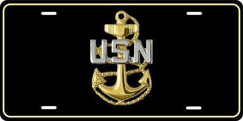 US Navy Chief E7 License plates Auto Car - Afbeelding 1 van 2