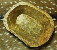  Carved Wooden Dough Bowl Primitive Wood Trencher Tray Rustic Home Decor 13 inch