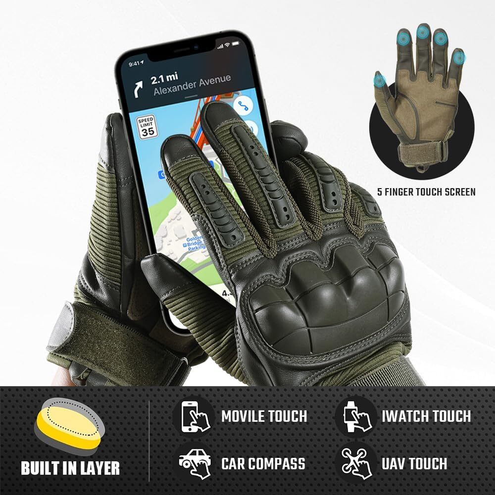 Men's Tactical Work Gloves Touchscreen Compatible Shooting Hunting