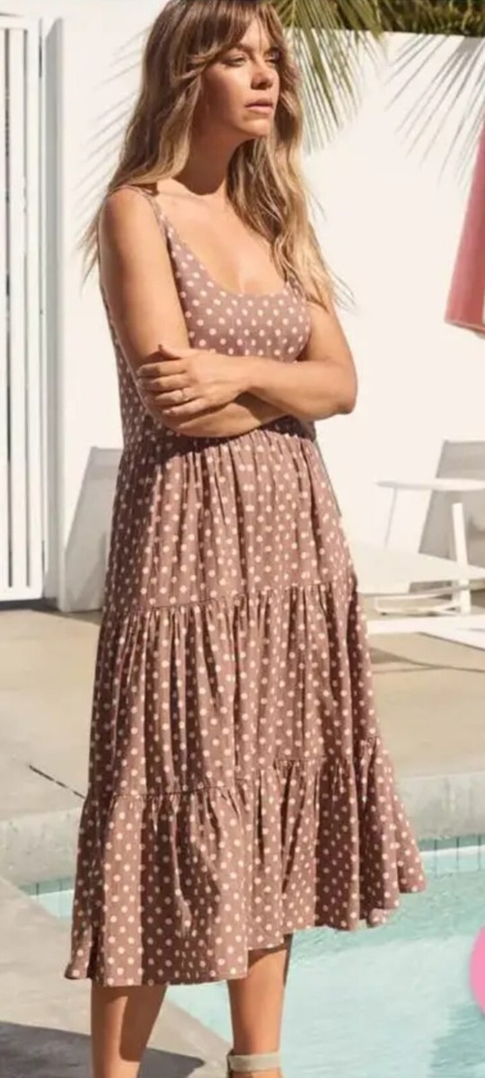 Mister Zimi Winifred midi dress in cinnamon spot - Size 8 Mister Zimi Winifred midi dress in cinnamon spot - Size 8