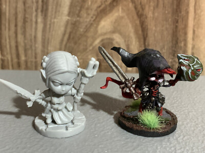 A7612 REAPER MINIATURES MR BONES FIREBALL & LYSETTE SMALL WORLD CHIBI