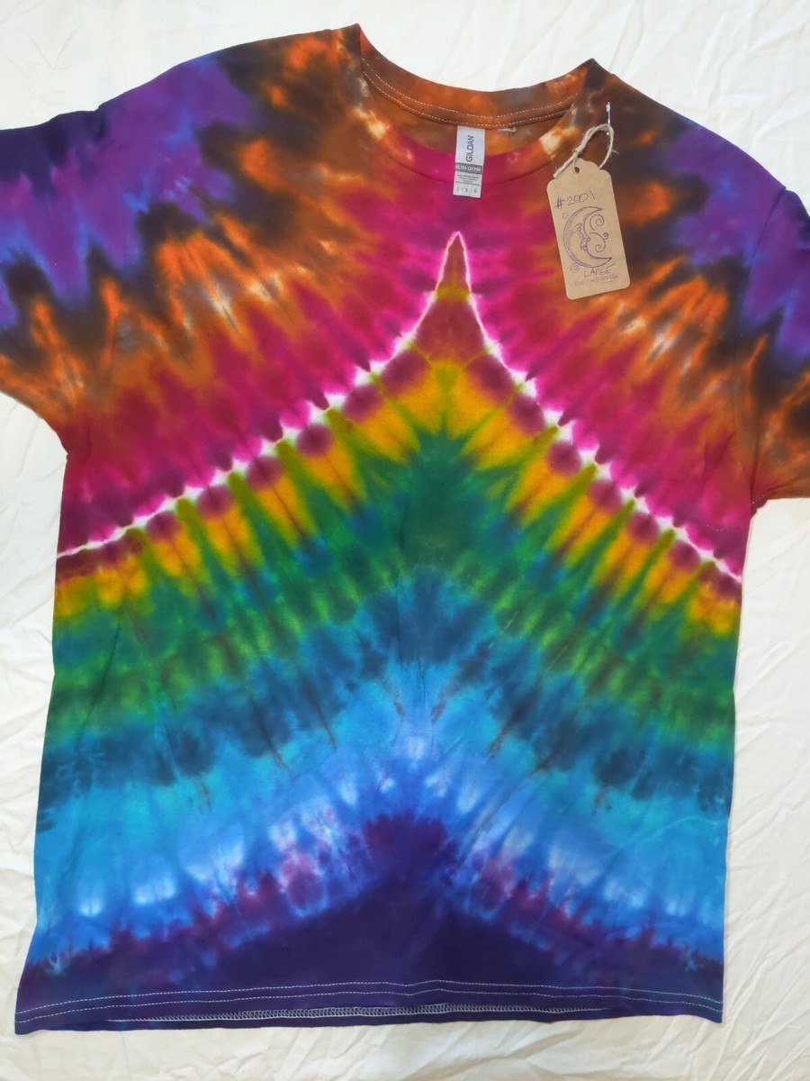 Tie dye T shirt L - Actual Shirt not Sample! Handmade in PNW #2001 
