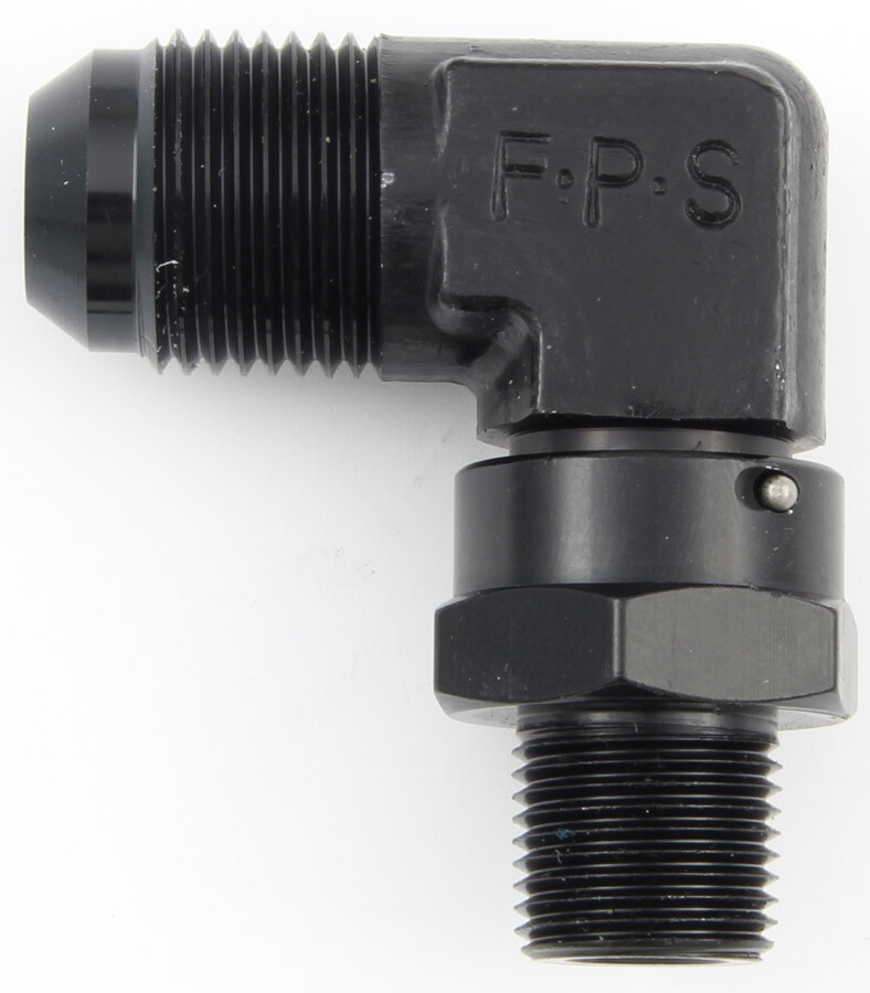 Fragola #8 x 1/4 MPT 90-Degree Swivel Adapter Black 499107-BL Fragola #8 x 1/4 MPT 90-Degree Swivel Adapter Black 499107-BL